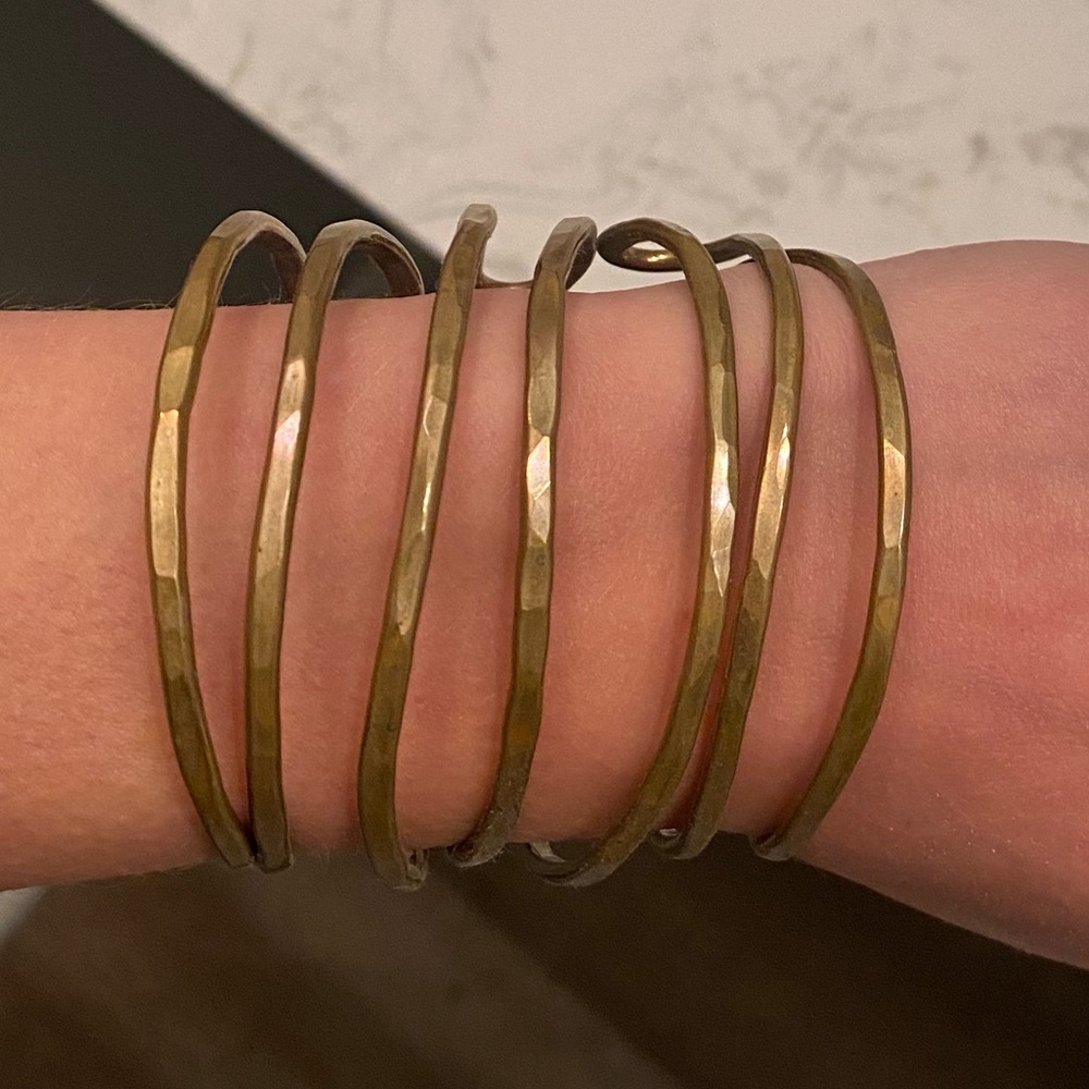 Gold cuff bracelet